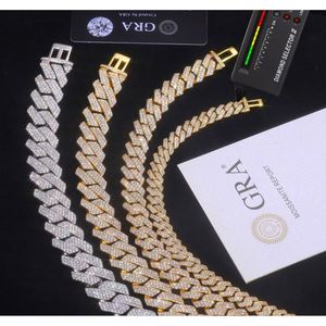 Hip Hop Men Woman Jewelry Moissanite Diamond Miami 925 Silver Iced Out Cuban Link <strong>Chain</strong> 14K 18K Gold <strong>Real</strong> - Product Image 4