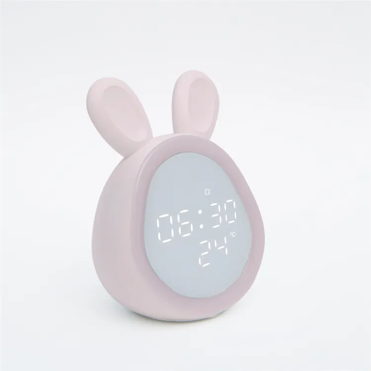 Cartoon Cute Rabbit Made Electric Clocks for Bedroom Bedside Alarm Clock for bedroom Gift USB Rechargeable Digital Clock