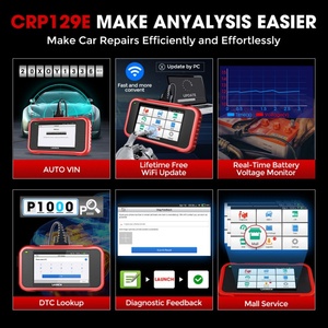 CRP129E V2.0 OBD2 Creader Elite 2025 lanciare Auto VIN Code Reader quattro sistema strumento diagnostico alimentazione elettrica aggiornamento Software libero