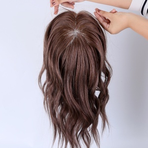 วิกผมสั้นสีน้ำตาล Balayage,วิกทางการแพทย์ผมมนุษย์พร้อมตาข่ายด้านหลังยืดหยุ่น - Product Image 2
