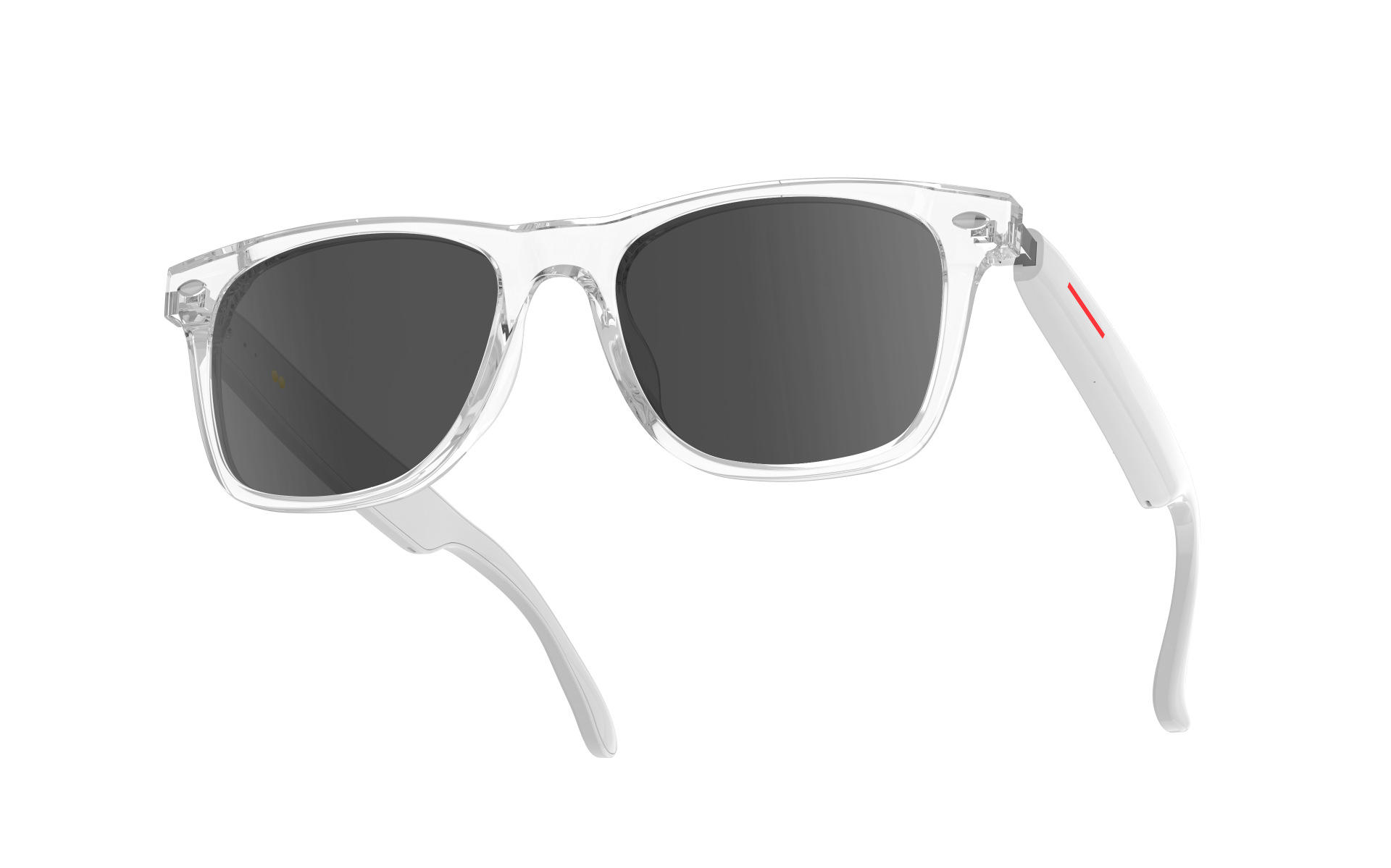 White frame + black sunglasses lenses