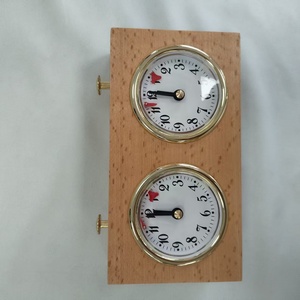 Timer da gioco da competizione portatile retrò meccanico internazionale compatto in legno meccanico conto alla rovescia orologio da scacchi analogico regalo