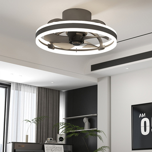 220V Morden Low-Profile Flush Mount Smart Design <strong>LED</strong> Ceiling Fan Lamp With <strong>Up</strong> And Down Light and Powerful <strong>Wind</strong> for Room Bedroom - Product Image 6