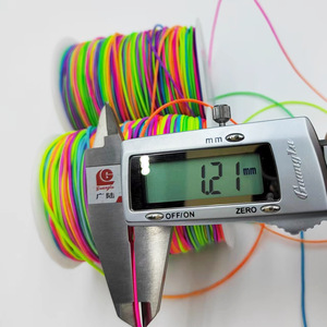 2024 surtido 1mm 1,2mm 1,5mm y 2mm pulsera de hilo de látex elástico de color para cordón trenzado DIY para bolsos de zapatos patrones redondos - Product Image 5