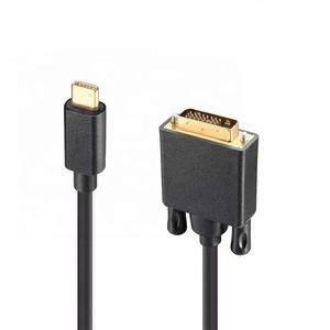 USB 3.1 C型DVI RCA适配器电缆4k分辨率音频/视频监视器电缆6英尺黑色聚氯乙烯护套氧气功能3m长 - Product Image 3