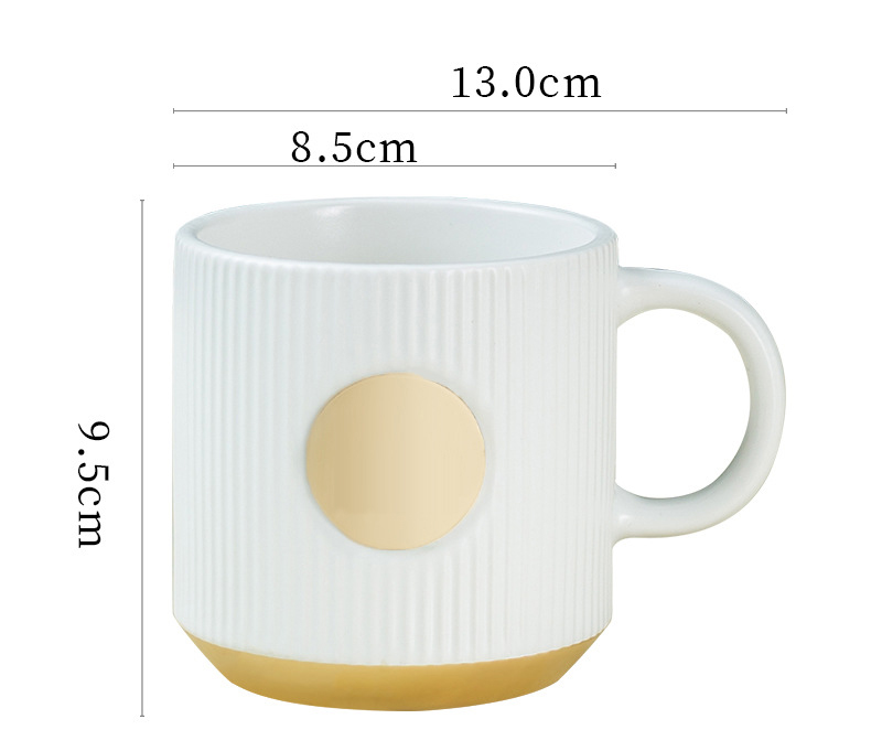 340ml taza de oro blanco