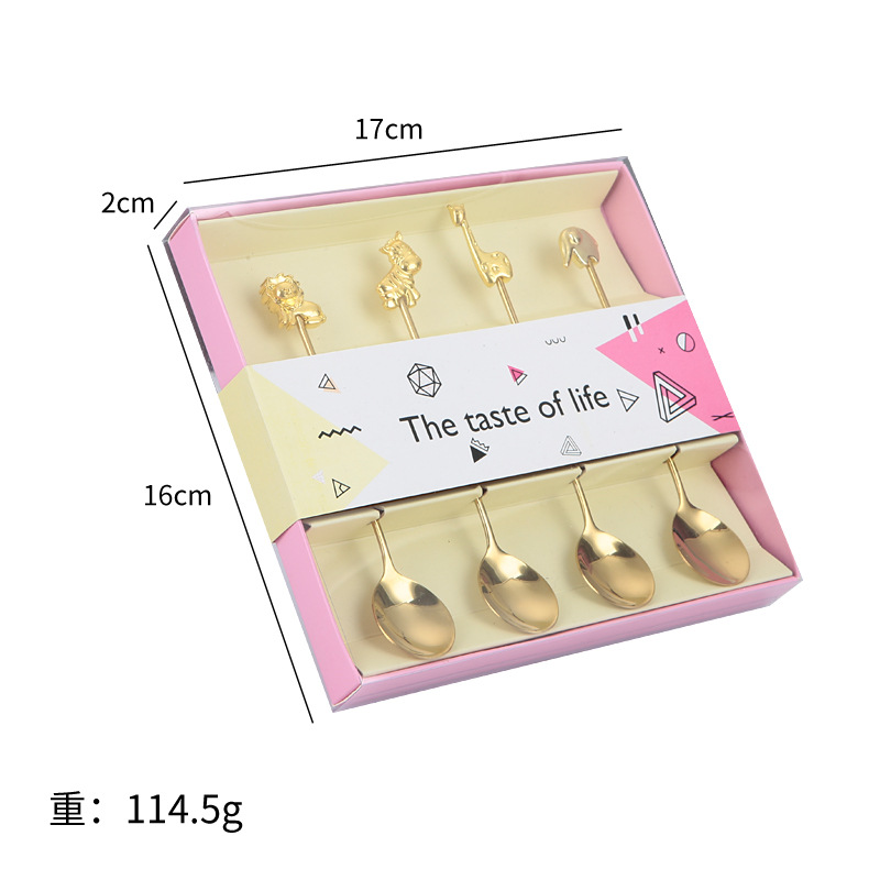 4pcs spoon set Gold