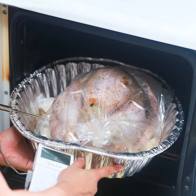 Sacs de cuisson rôtissoire réutilisables, sacs en plastique, pour four, dinde