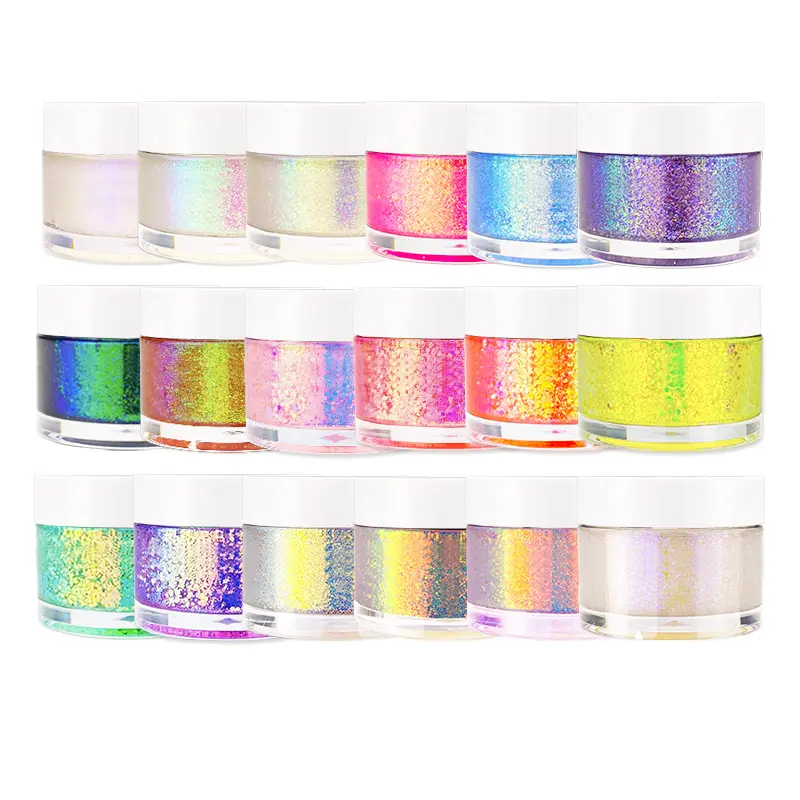 Basso Moq Chameleon Glitter Gel ombretto per trucco largo Glitter Chunky per cosmetici Glitter polvere Sparkle liquido ombretto