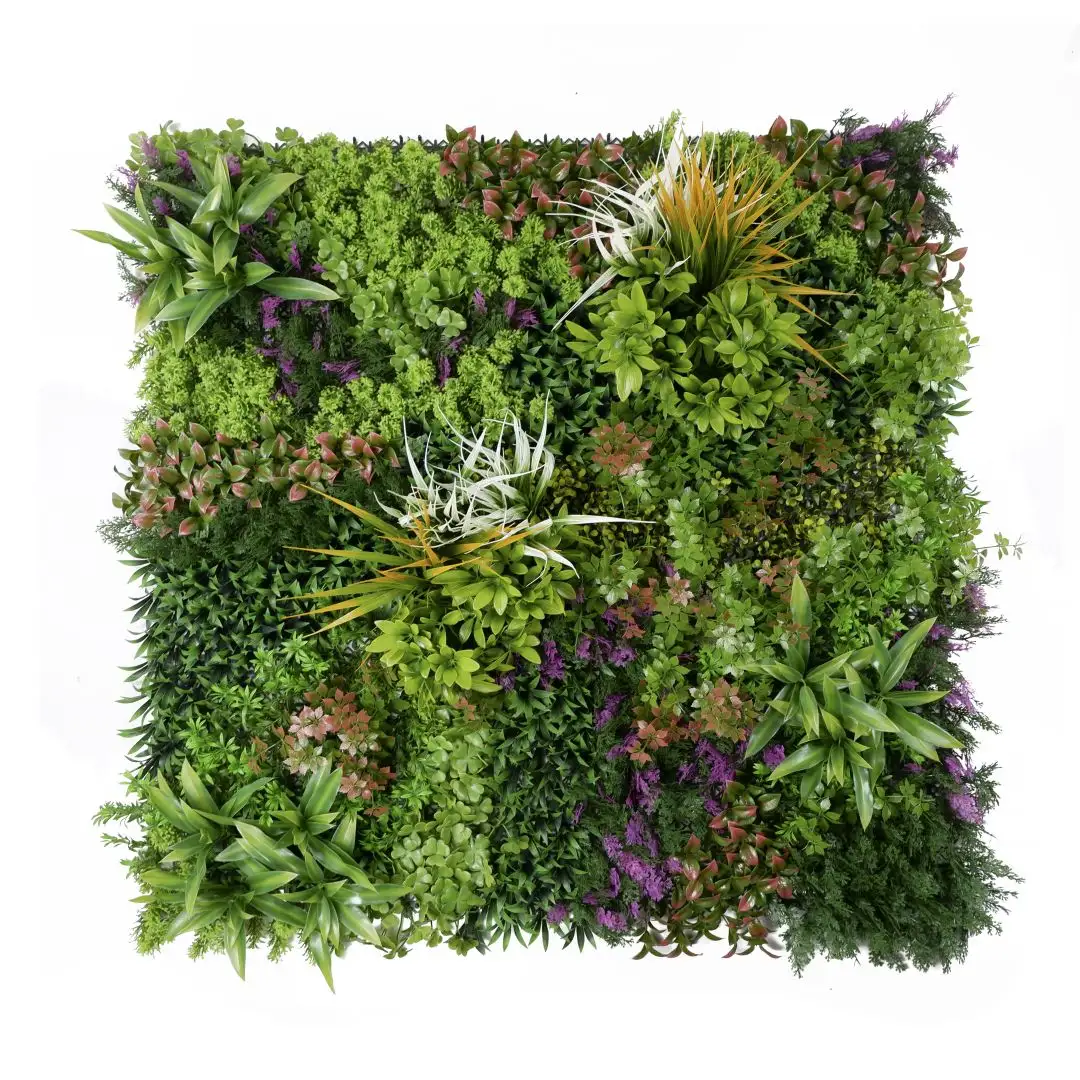 가정 정원 장식을 위한 EG-J160 주문을 받아서 만들어진 인공 잔디 벽 울타리 식물 벽 플라스틱 녹색 벽