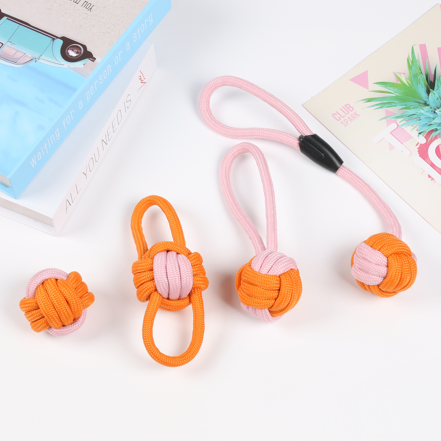 Conjunto de cuatro piezas naranja rosa No.1 250 gramos