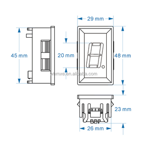 Customizable LED <strong>Digit</strong> 0.8 Inch 1 <strong>Digit</strong> Hexadecimal System BCD Display Module - Product Image 2