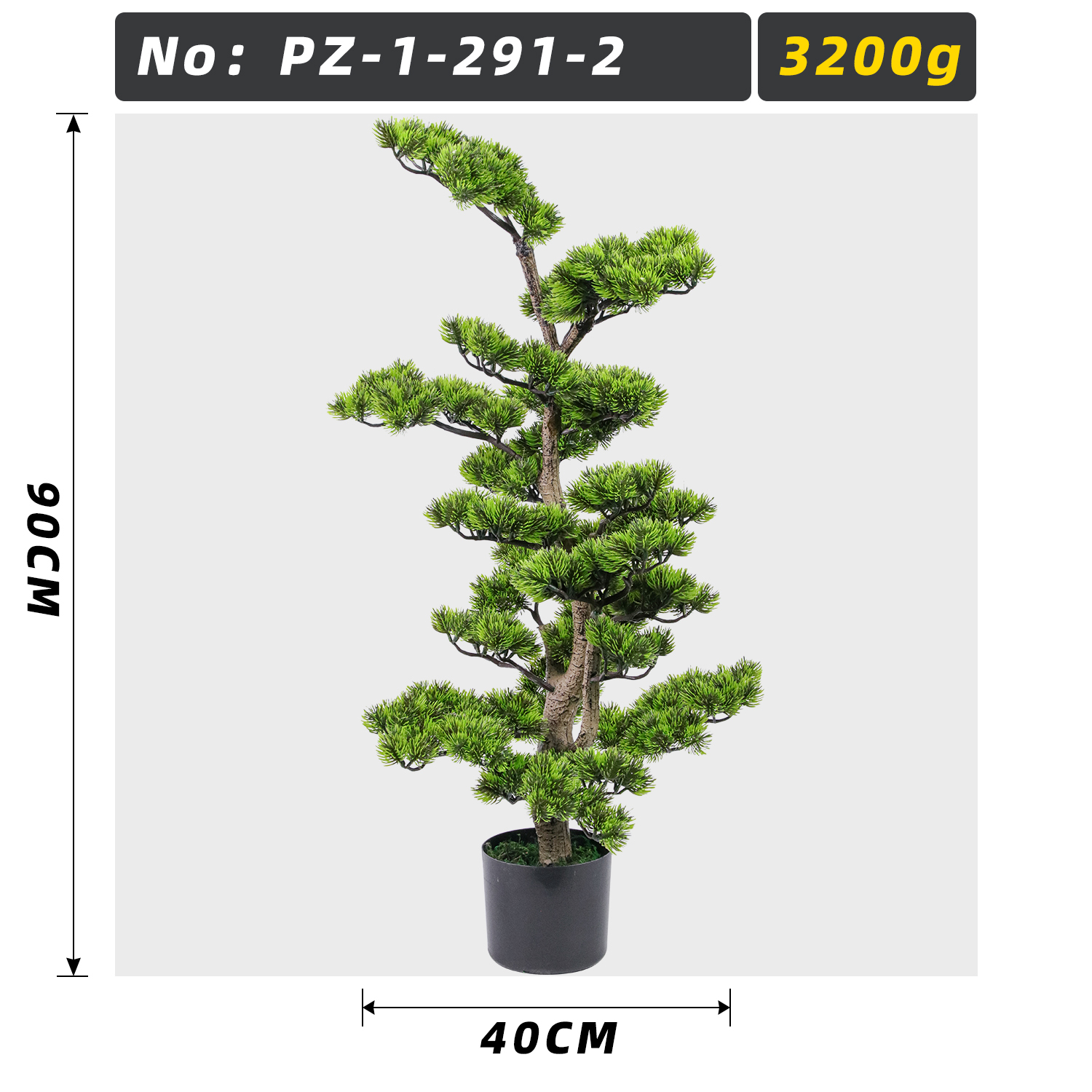 Bonsaï de pin artificiel de 90 cm