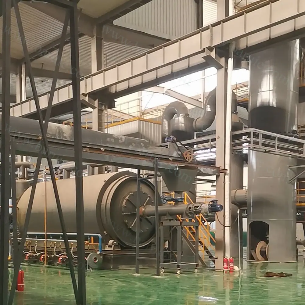Завод по переработке отработанных шин автоматический пиролизный реактор с системой контроля выбросов