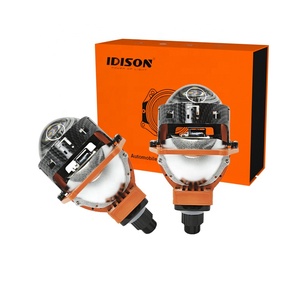 Idison T6SW 3สีโคมไฟ3ถ้วย LED ไฟหน้าเลนส์โปรเจคเตอร์12V CSP ไฟหน้า LED อัปเกรด3.0S เลนส์โปรเจคเตอร์แบบ biled สำหรับ Audi - Product Image 1