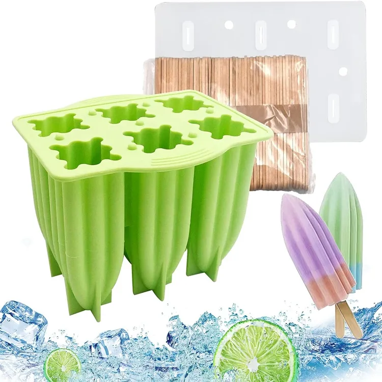 Piccolo stampo per ghiaccioli in silicone nuovi stampi in silicone per gelato per ghiaccioli fai da te stampo per ghiaccioli in silicone per bambini con coperchio