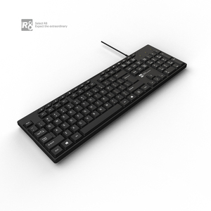 Teclado de ordenador PC con cable USB estándar de 2025 teclas barato de fábrica 104 para negocios de oficina - Product Image 4