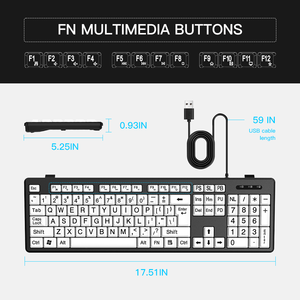 Membrane USB Wired <strong>Keyboard</strong> Standard Portable Computer Large Print <strong>Keyboard</strong> ODM OEM Factory Mouse Combo for Office Business - Product Image 3
