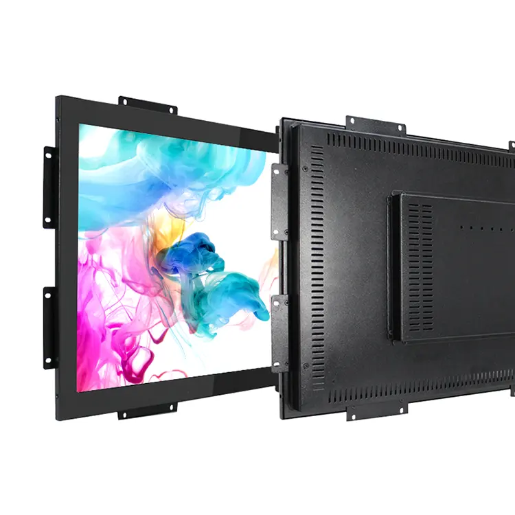 Preço de fábrica DO OEM 1000 nits de brilho ônibus Visor Embutido 24 polegadas caixa de metal tela de toque do monitor lcd monitor de publicidade