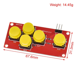 Teclado AD Simular Módulo de cinco teclas Botón analógico Sensor Placa de expansión - Product Image 2