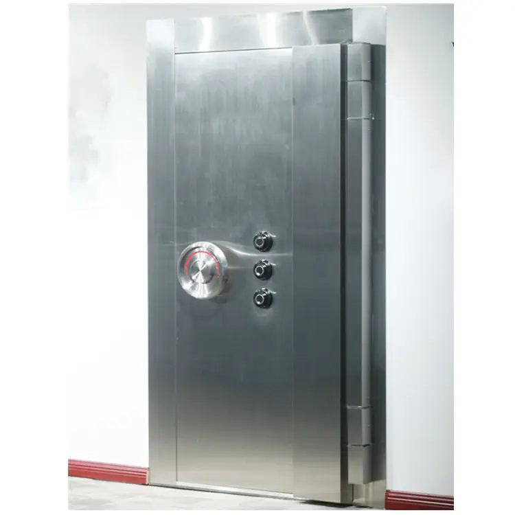Hot Sale Factory Direct Fireproof Stainless Steel Vault Door Heavy Security Strong Room Door for Bank Use Safes Storage