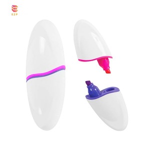 可定制标志迷你荧光笔记号笔批发双色子弹尖平刷斜校用 - Product Image 5