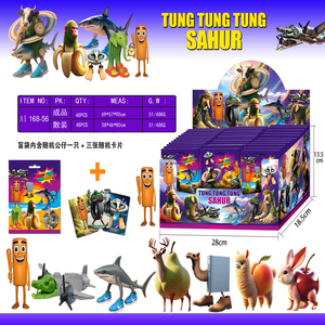 ตุ๊กตา Tung Tung sahur Meme-ไวรัส 'shan Hai jing' ชุดสะสมล้อเลียนของเล่นกล่องตาบอดที่ไร้สาระสำหรับตลาดเรา - Product Image 2