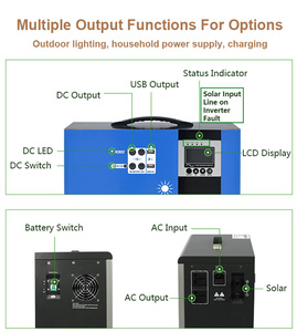 Anern太阳能系统2kw 2kva迷你家用太阳能系统逆变器发电机，用于灯和插头房 - Product Image 4
