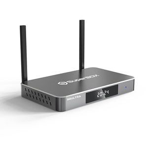 Superbox S6 Ultra Elite 4GB + 64GB Wi-Fi /5GデュアルバンドWi-Fiスマートメディアプレーヤー最高の<span class=keywords><strong>iptv</strong></span>ボックスUSAアメリカAndroidデコーダ