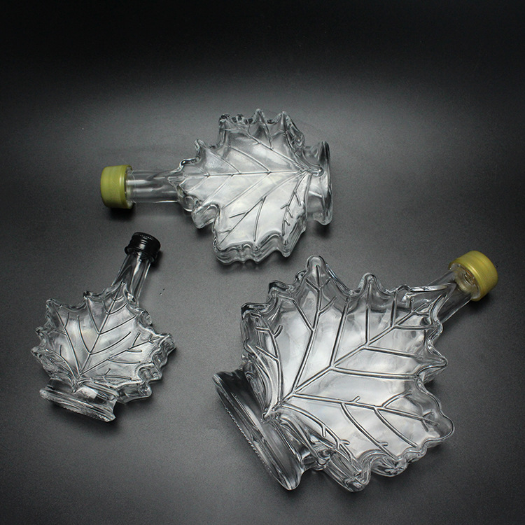 Bouteille transparente + bouchon en plastique doré
