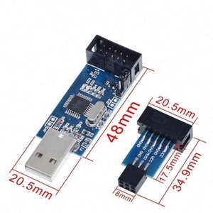 10Pin To 6 Pin Adapter Board USB ASP ISP AVR <strong>Programmer</strong> USB <strong>ATMEGA8</strong> ATMEGA128 ATtiny CAN PWM 10Pin Wire Module