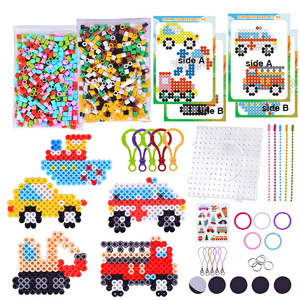 定制1000大10毫米Melty Hama Perler熨烫保险丝珠子套件，带12种图案和钉板工艺品，适合女孩和男孩