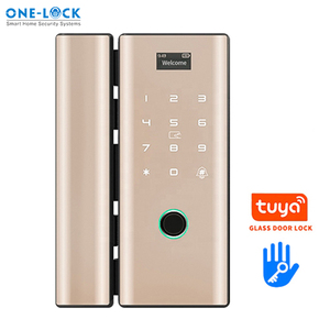 Keyless Scorrevole Serrature Tuya App Wifi 1 Inch Digital Serratura Intelligente Porta Cerchio Scivolo di Vetro Smart Serratura Della Porta
