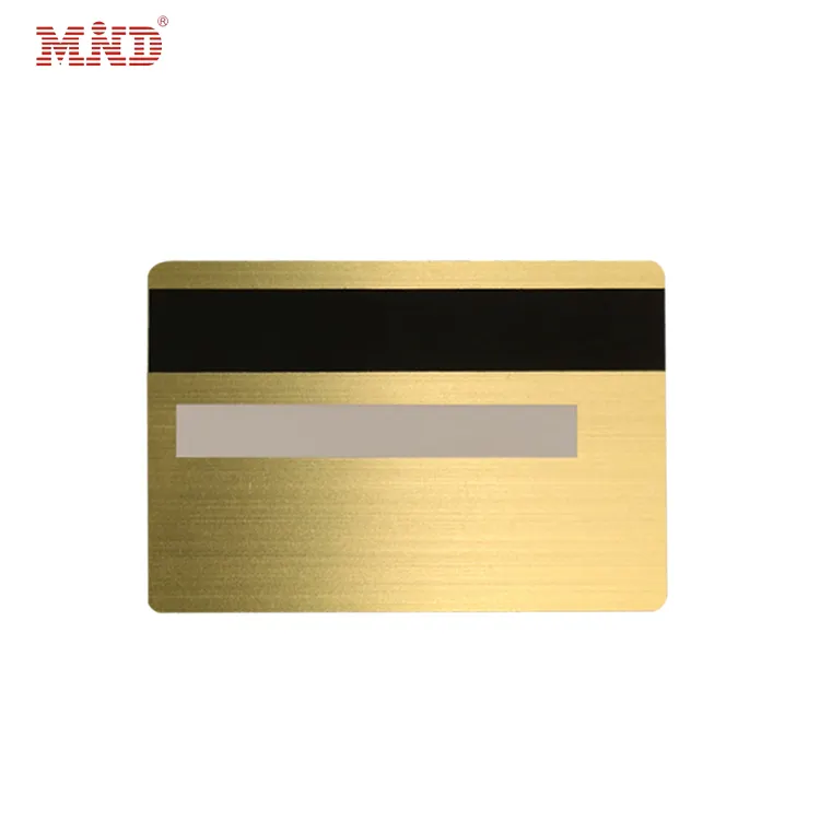 रिक्त धातु चुंबकीय पट्टी कार्ड Hico चुंबकीय पट्टी और एनएफसी के साथ Lico धातु व्यापार कार्ड