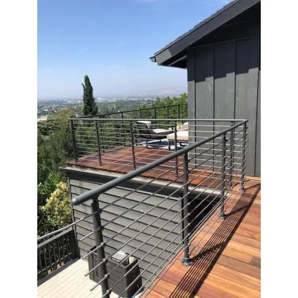 Escaliers de balcon personnalisés au design moderne Rampe de barre en acier inoxydable