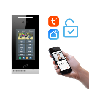 Android 8 pulgadas pantalla táctil Tuya <span class=keywords><strong>IP</strong></span> intercomunicador Video puerta teléfono apartamento con cable Video intercomunicador sistema de timbre - Product Image 2