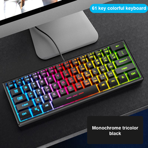 Leadingplus <strong>Custom</strong> Potable 61 <strong>Keys</strong> Mini Teclado Gamer Ergonomic RGB USB Wire <strong>Computer</strong> Gaming <strong>Keyboard</strong> - Product Image 5