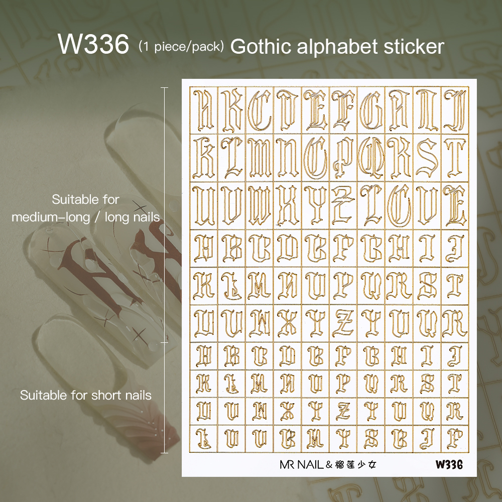 Adesivo con alfabeto gotico W336