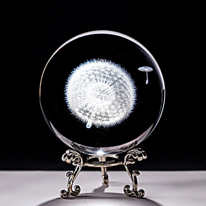 Kristall kugel 3D Laser gravierte Quarz Glaskugel Kugel Dekoration Geschenk