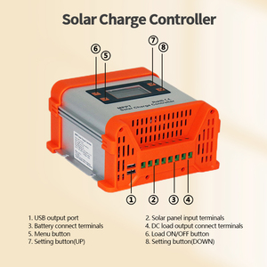 30A 12v 24v regolatore di carica solare intelligente pwm con display LCD USB - Product Image 2