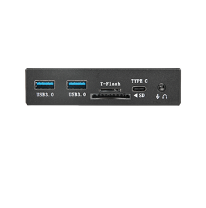 4 puertos USB 3,0 Unidad de disquete de 3,5 pulgadas Panel de expansión frontal Hub USB C SD/TF Salida de audio y entrada de micrófono para escritorio