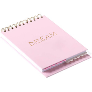 Logotipo personalizado de fábrica Mini diario Cuaderno de bolsillo de hojas sueltas Bloc de notas en espiral pequeño