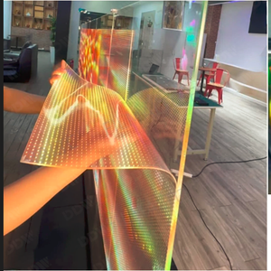 Guter Preis P8 Flexibler ultra dünner transparenter LED-Bildschirm Filmbild schirm Programmier barer benutzer definierter LED-Bildschirm - Product Image 4