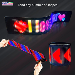 16*64 nokta 5V esnek LED ekran paneli kolay kurulum cam pencere yumuşak LED şerit taşınabilir RGB renk APP kontrol araba LED ekran - Product Image 2