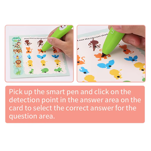 Penna di apprendimento intelligente inglese intelligente penna di apprendimento del suono illuminante Puzzle carta di apprendimento giocattoli di educazione precoce - Product Image 3