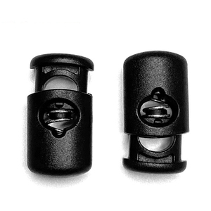 Nhựa Đen Dây Khóa Mùa Xuân Clasp Dừng Lỗ Duy Nhất Dây Rút Stopper Toggles Cho Paracord May Dây Giày Rope Bộ Phận - Product Image 1