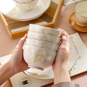 <span class=keywords><strong>2025</strong></span> hộ gia đình underglaze màu Gốm Bộ đồ ăn Bát đĩa đặt giá trị cao dùng một lần bát cơm kết hợp bộ đồ ăn mới - Product Image 1