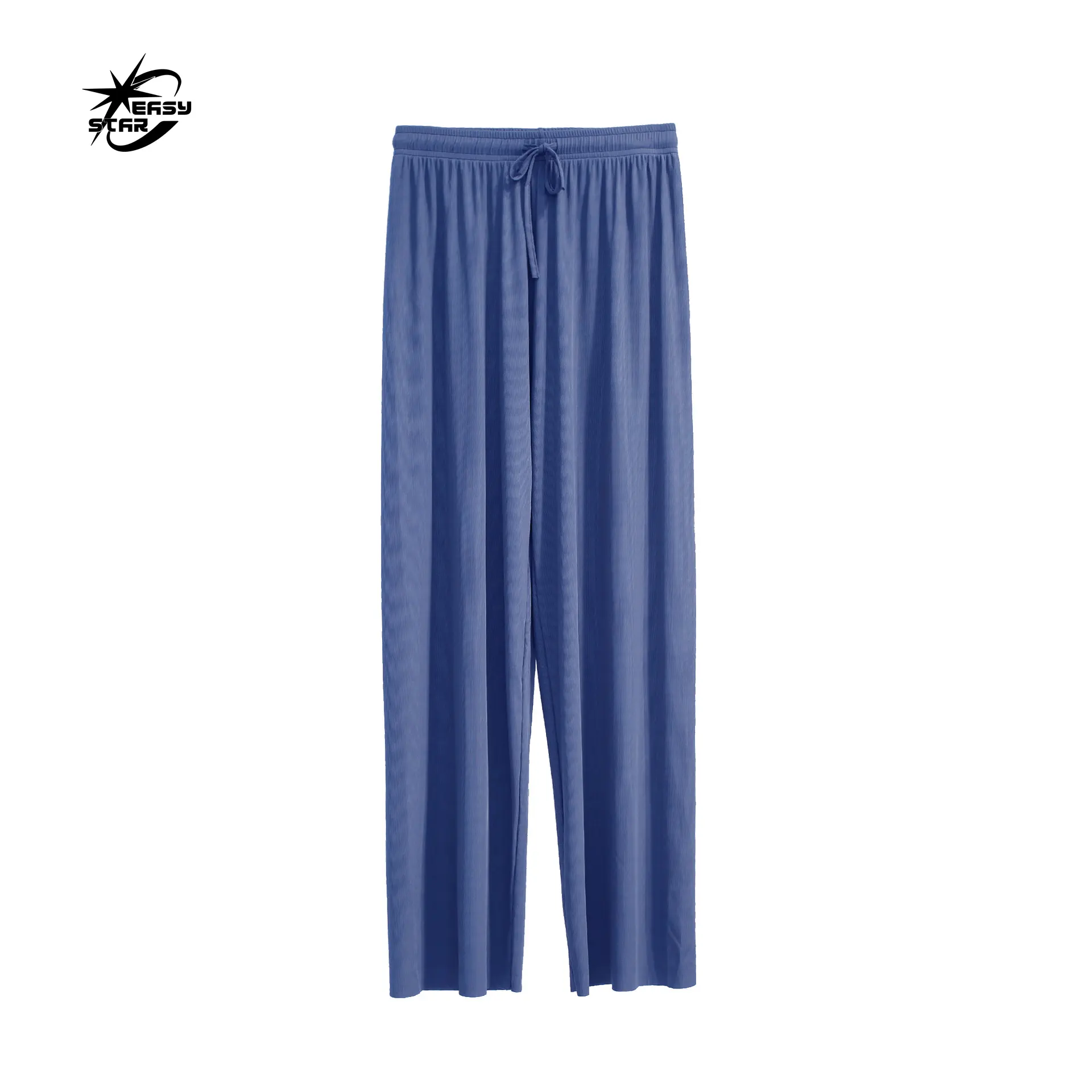 Pantaloni larghi pieghettati primavera/estate pantaloni Casual a vita alta da donna pantaloni Casual stile coreano taglia unica in Chiffon nero nono