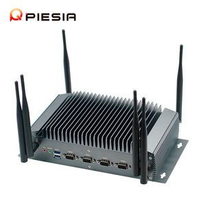 Piesia 3 LAN 4COM Industrial Embedded Computer Case Core I3 i5 i7 i9 DDR4 Mini PC sin ventilador para sistemas de transporte inteligentes - Product Image 5
