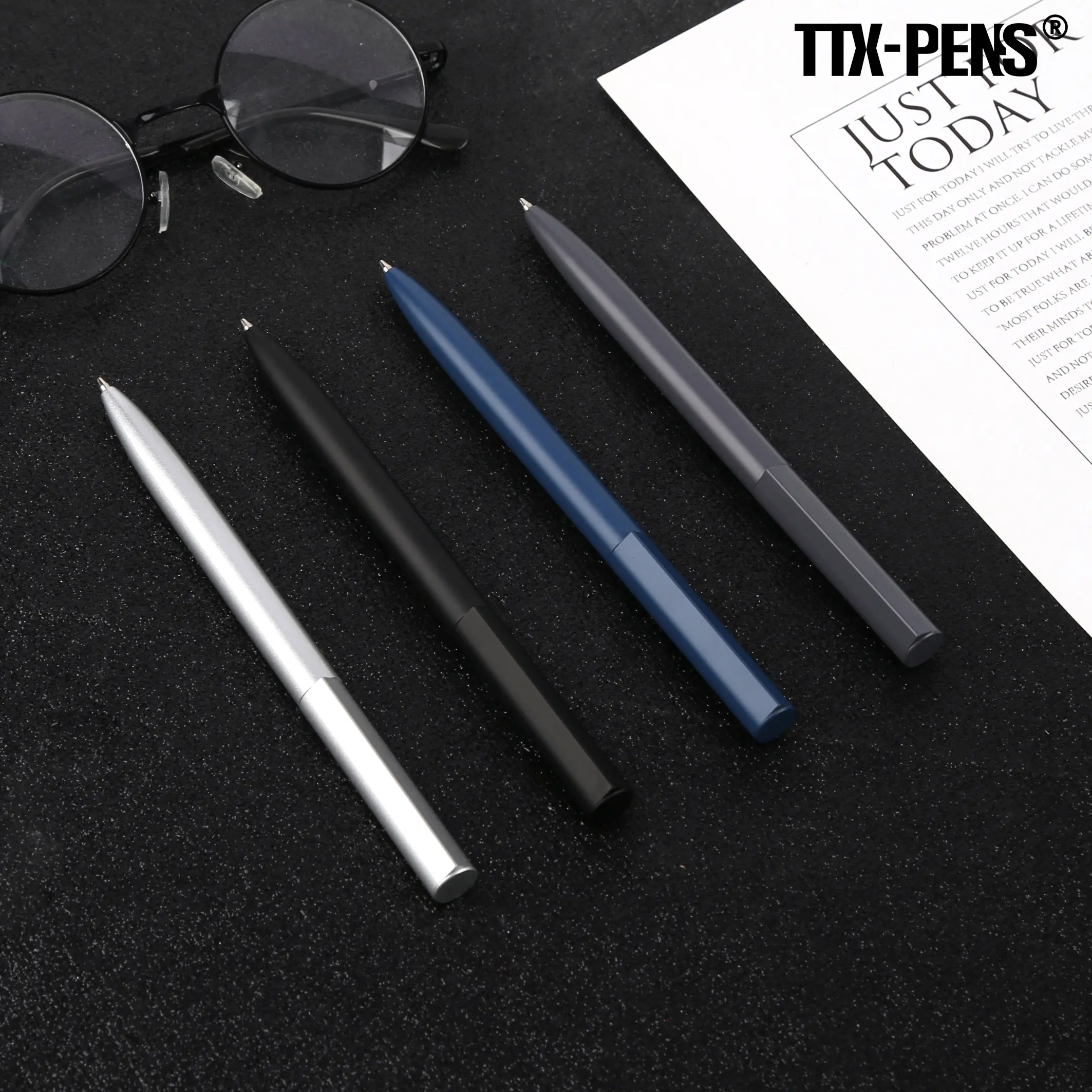 TTX, простая новинка, из нержавеющей стали, шариковая ручка из тяжелого металла с индивидуальным цветом